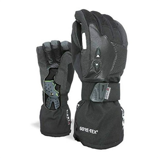 Durable SuperFabric Level Super Pipe Snowboard Gloves with BioMex Wrist Protection with Leather and GoreTex Waterproof Tech